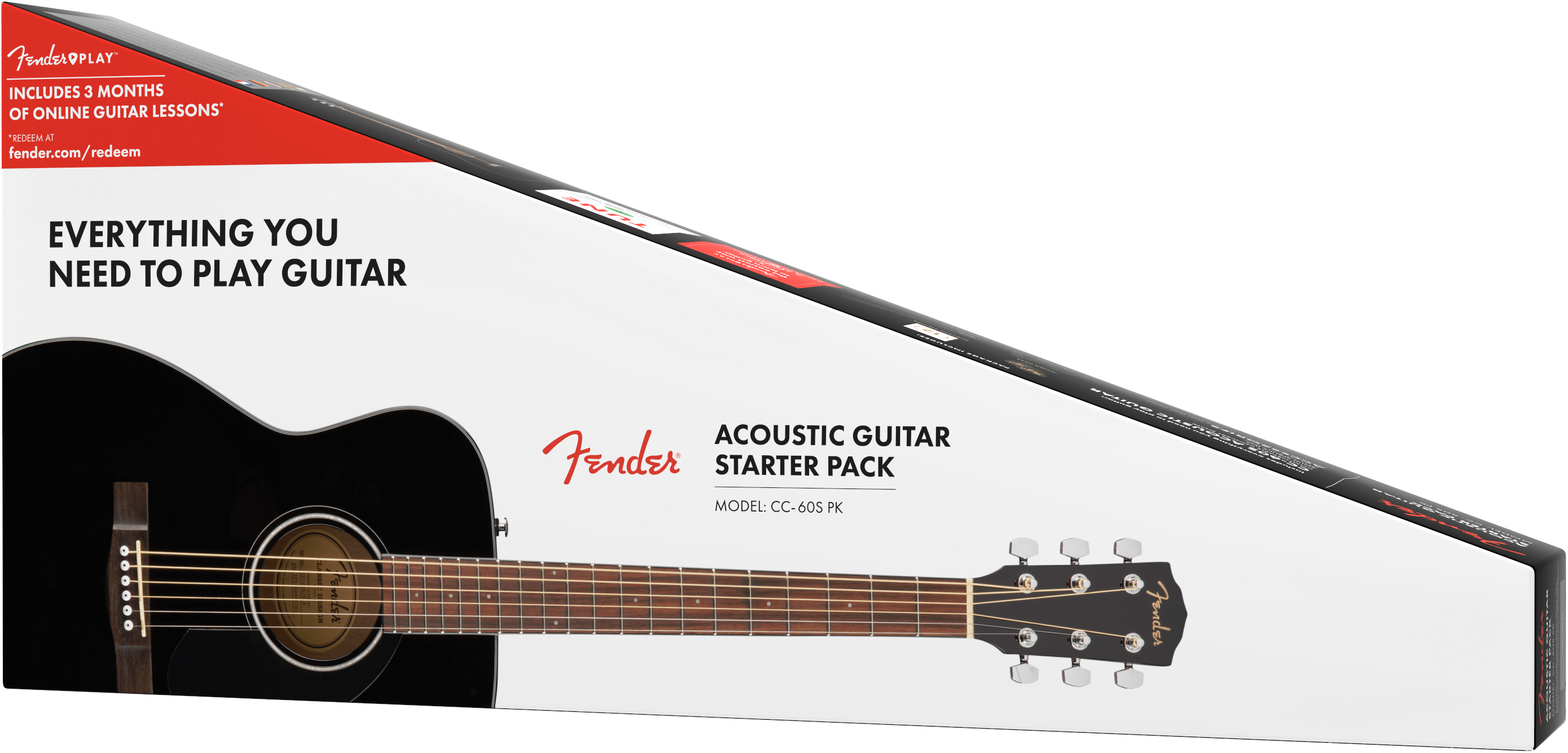 Fender CC 60S Concert Acoustic Starter Pack Black Garrett Park