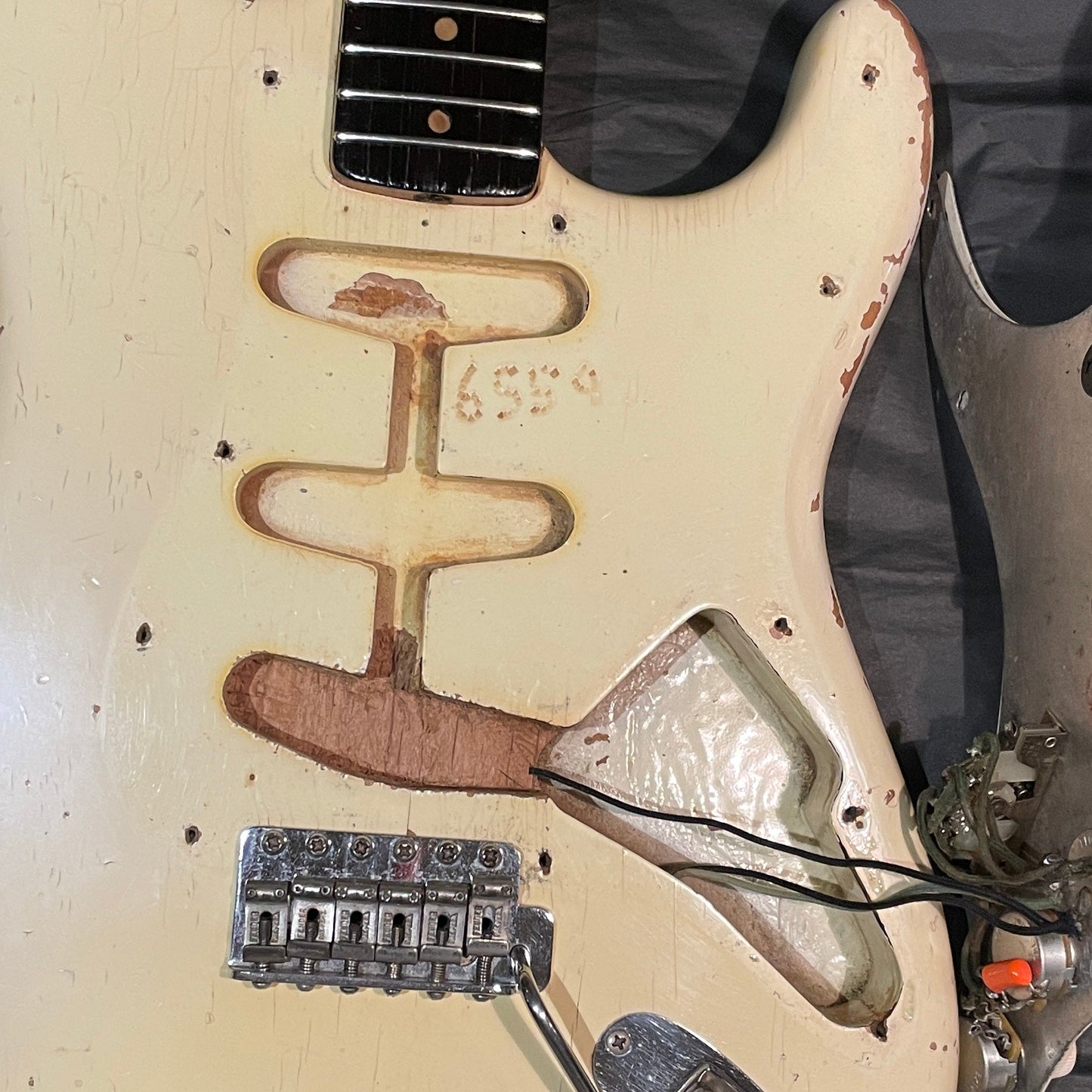 1963 Fender Stratocaster - '65 Factory Olympic White Refinish & Tortoise Pickguard