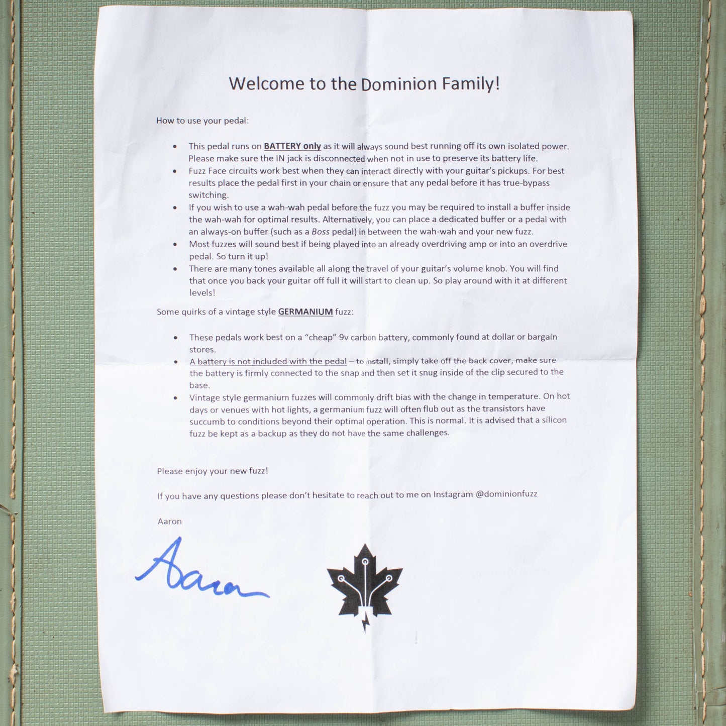 Dominion Fuzz - NTE102