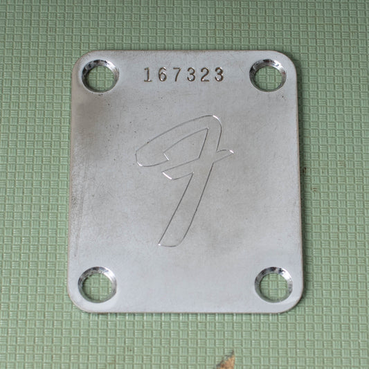 Vintage 1965 Fender Neck Plate (SN 167323)