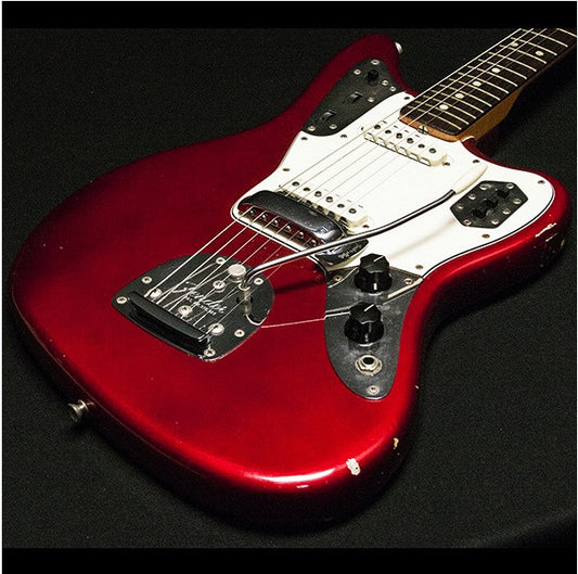 1964 FENDER JAGUAR CANDY APPLE RED - Garrett Park Guitars
- 1