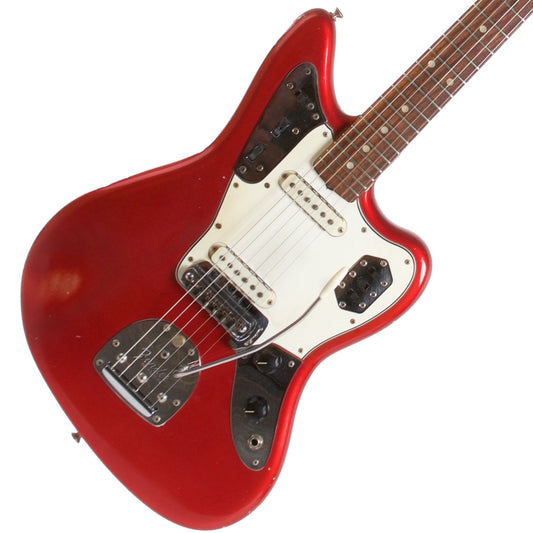 1965 Fender Jaguar Candy Apple Red - Garrett Park Guitars
- 1