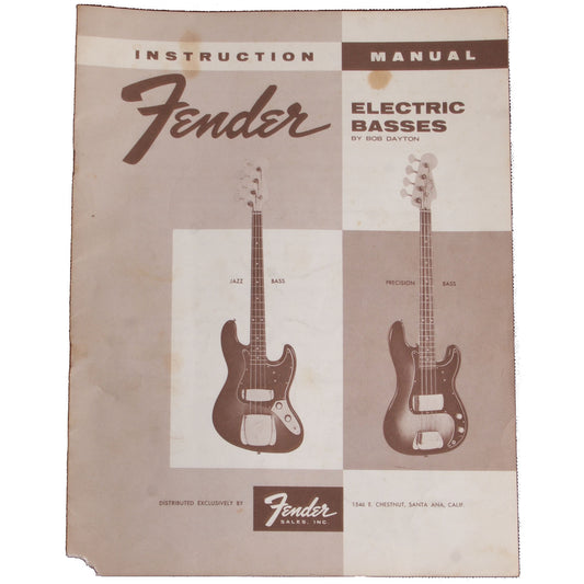 1960 Vintage Fender Bass Catalog - Garrett Park Guitars