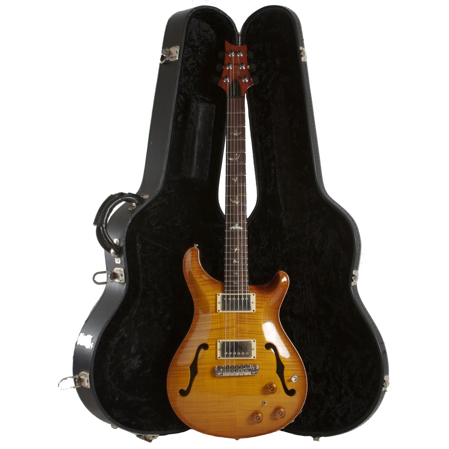 2003 PRS Hollow Body II, Vintage Sunburst, Bird inlays, Double 10 Top and Piezo pickup system - Garrett Park Guitars
- 9