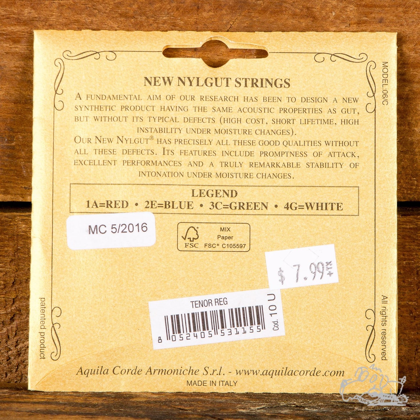 Aquila New Nylgut Italian Tenor Ukulele Strings