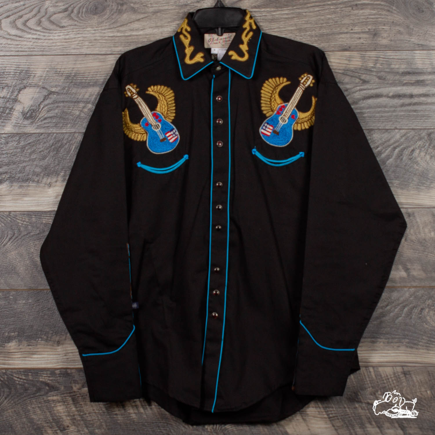 Rockmount Ranch Wear - Men's Winged Guitars Vintage Embroidered Western  Shirt