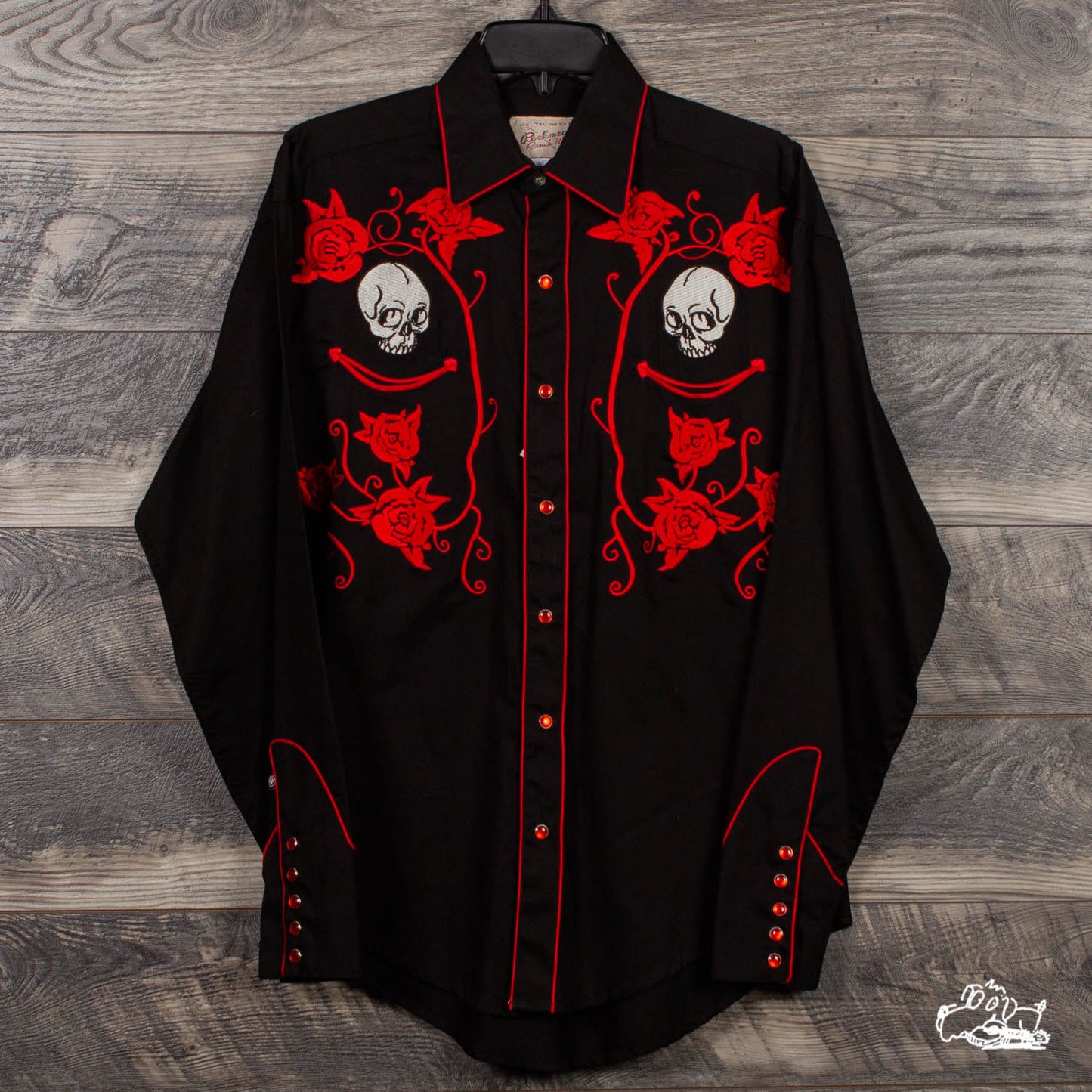 Rockmount Ranch Wear - Men's Skulls & Roses Embroidered Western Shirt