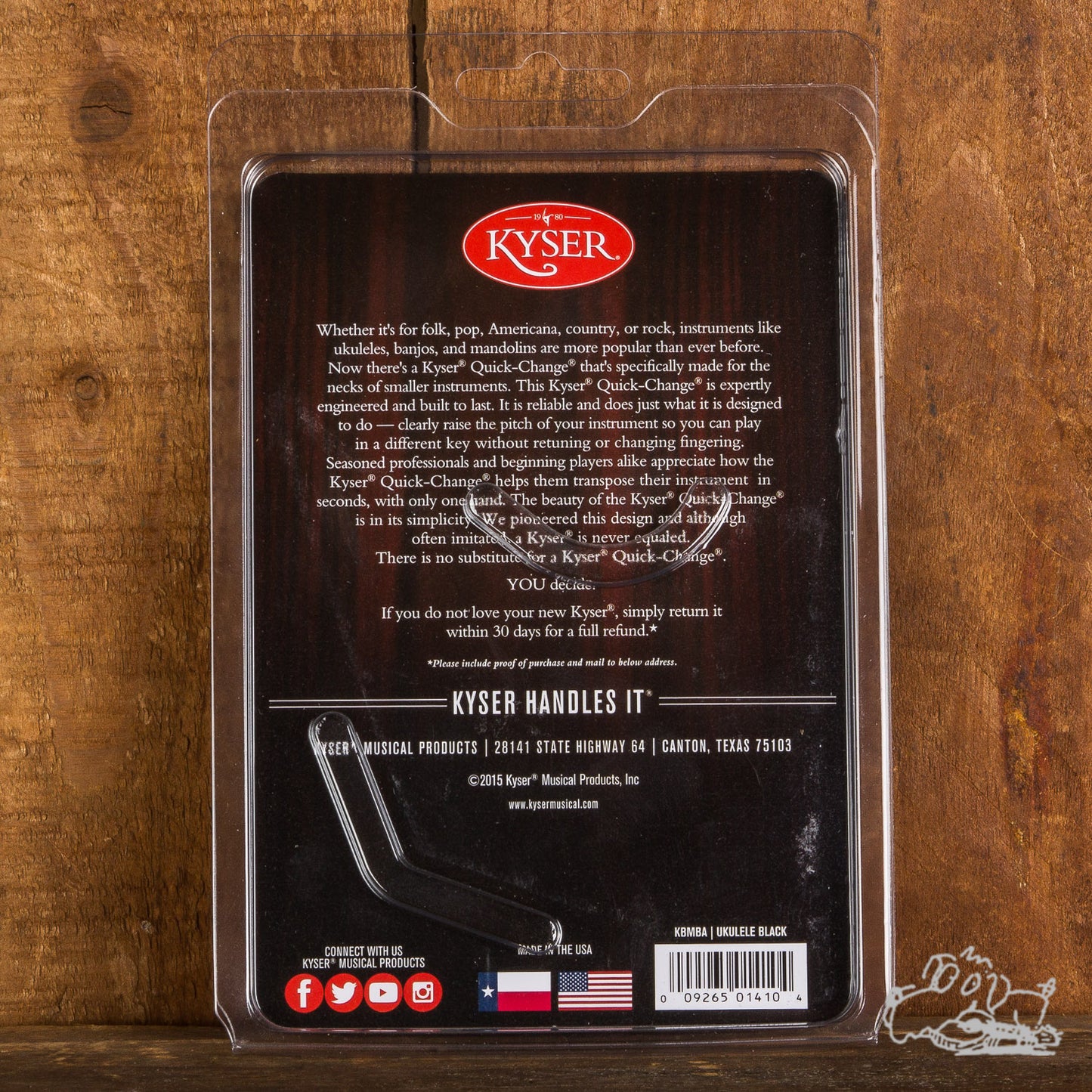 Kyser® Quick-Change® Capo for Ukelele, Mandolin, & Banjos