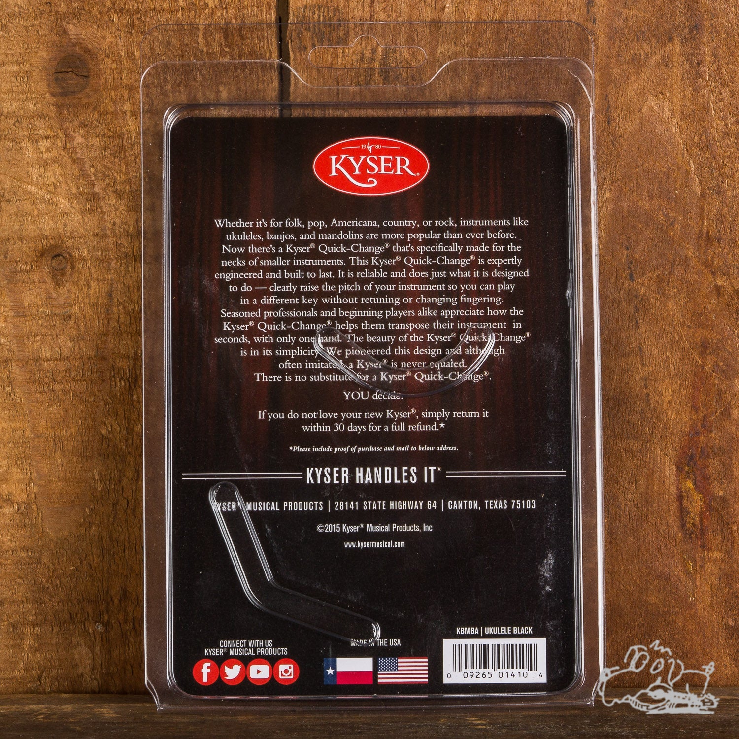 Kyser® Quick-Change® Capo for Ukelele, Mandolin, & Banjos