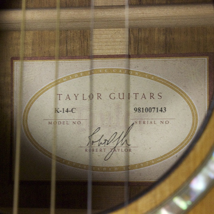 2001 Taylor K-14-C (KOA) - Garrett Park Guitars
 - 10