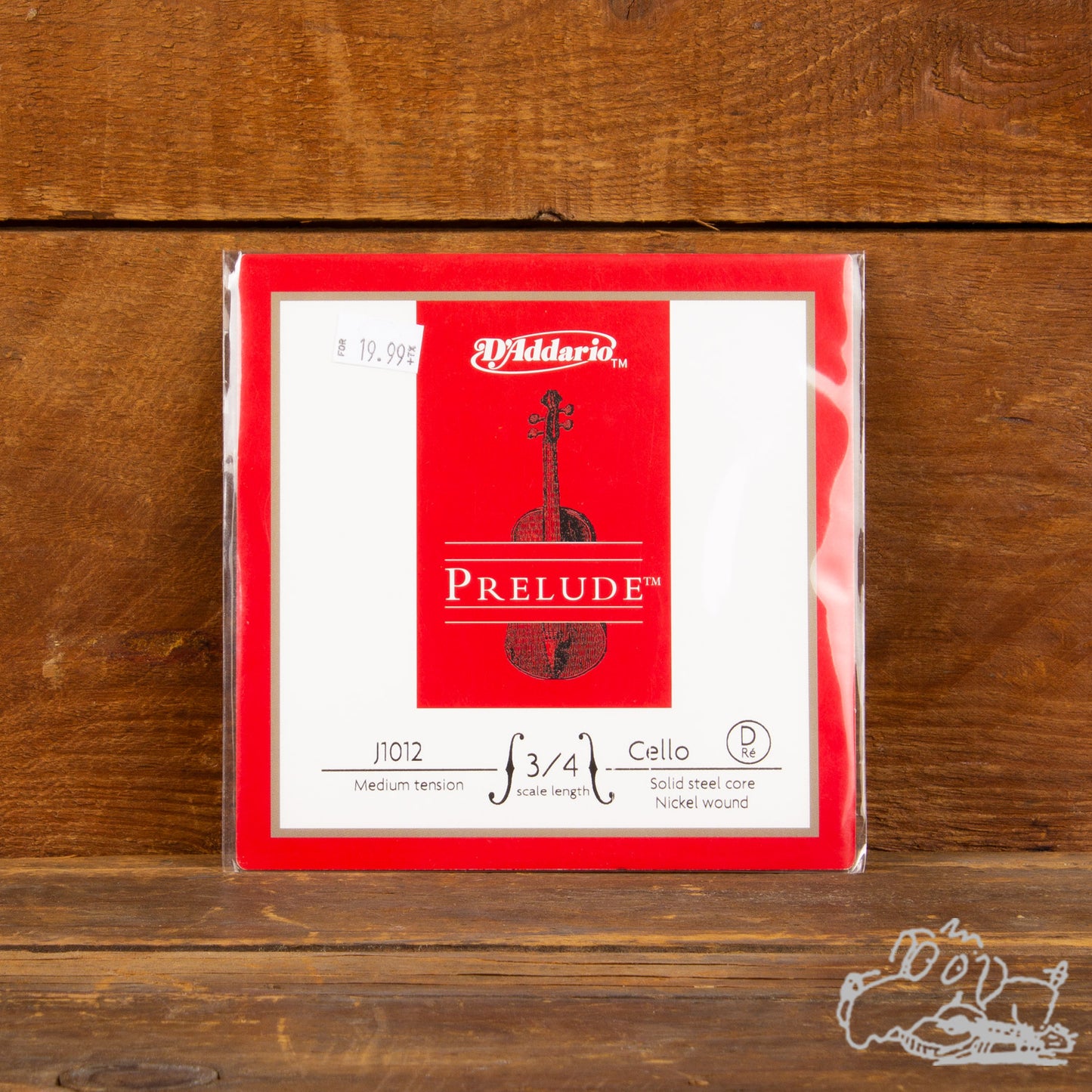 Prelude Cello Strings, 3/4 Scale, Medium Tension (Individual Strings C, G, D, A)
