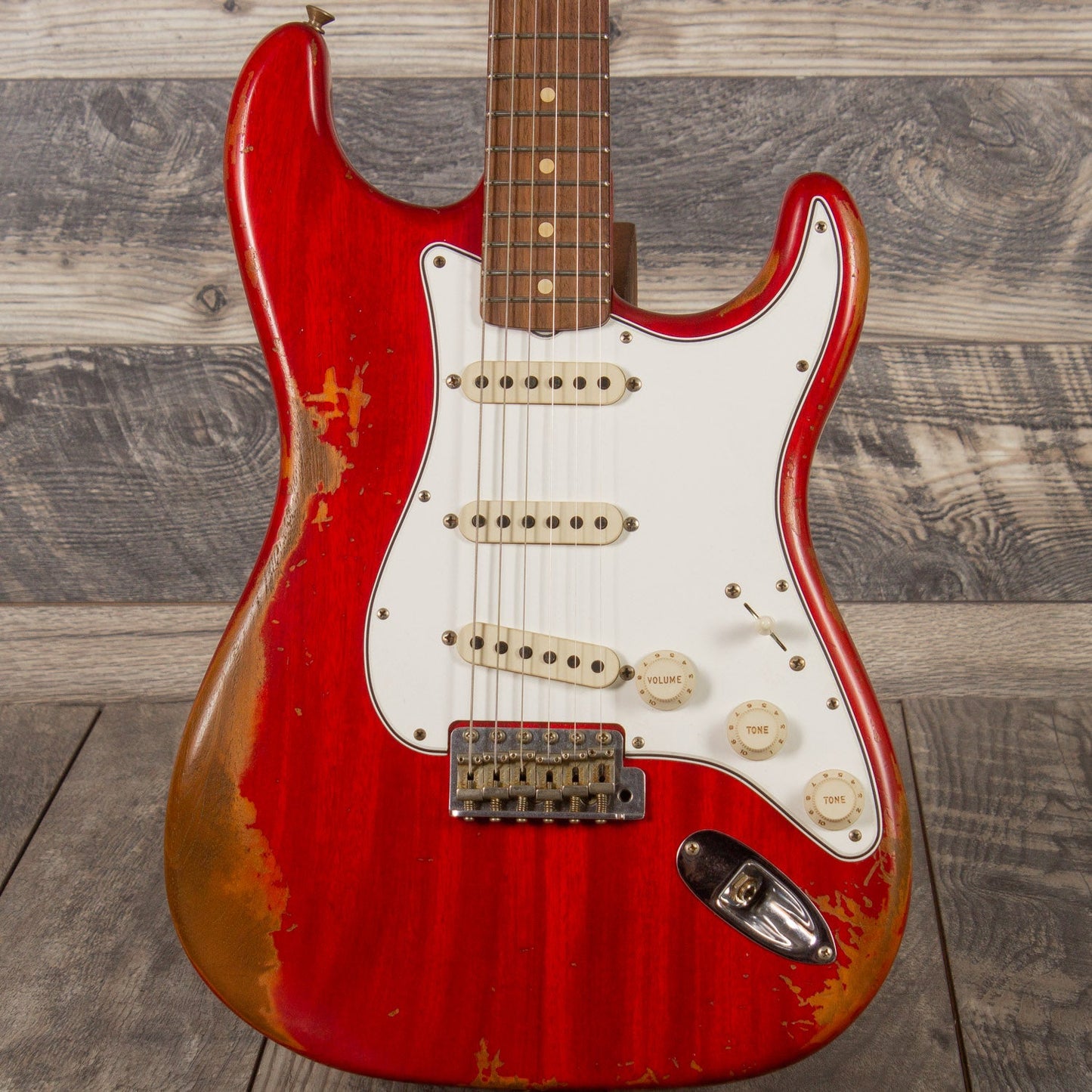 2020 Fender Custom Shop   - 1963 Stratocaster Heavy Relic Crimson Transparent