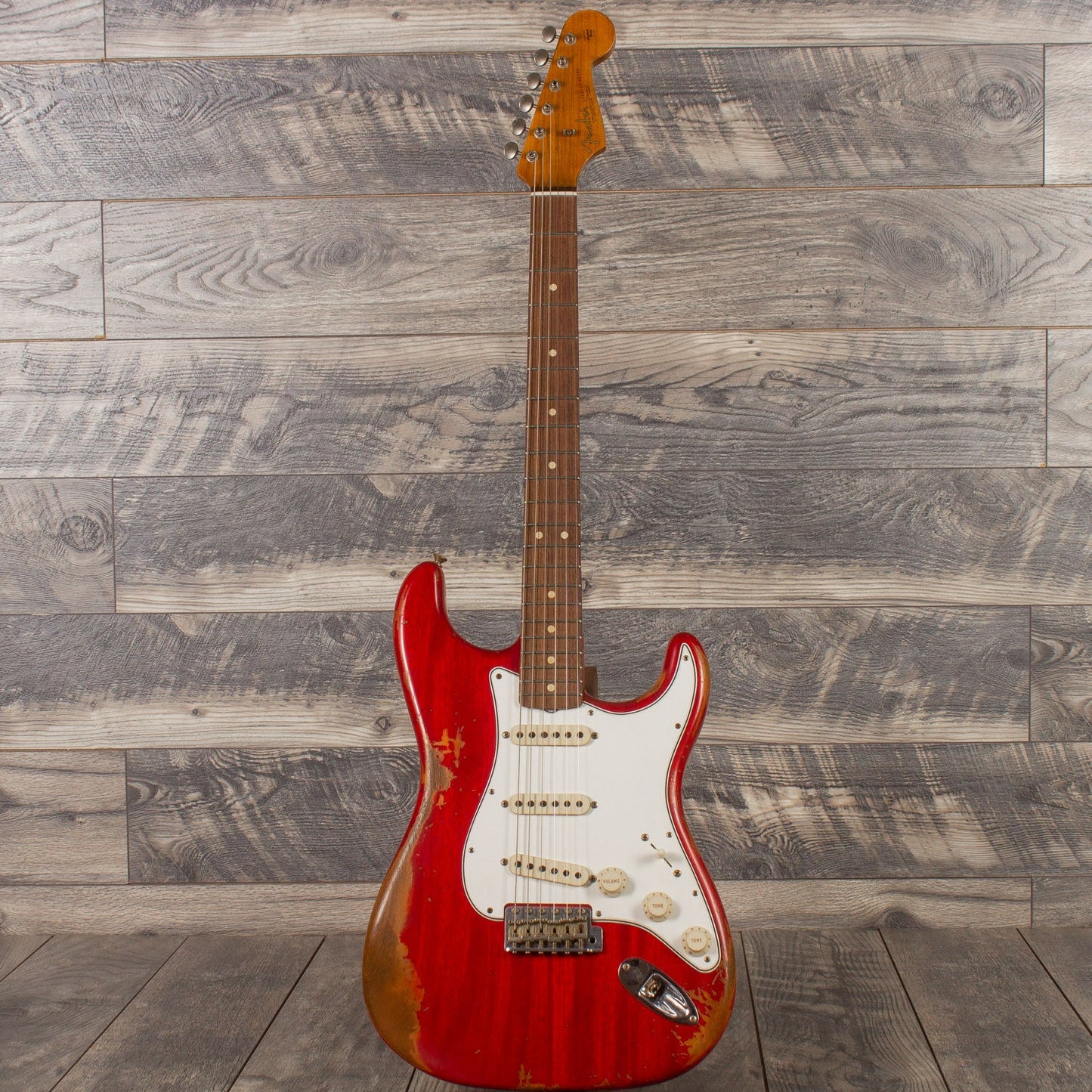 2020 Fender Custom Shop   - 1963 Stratocaster Heavy Relic Crimson Transparent