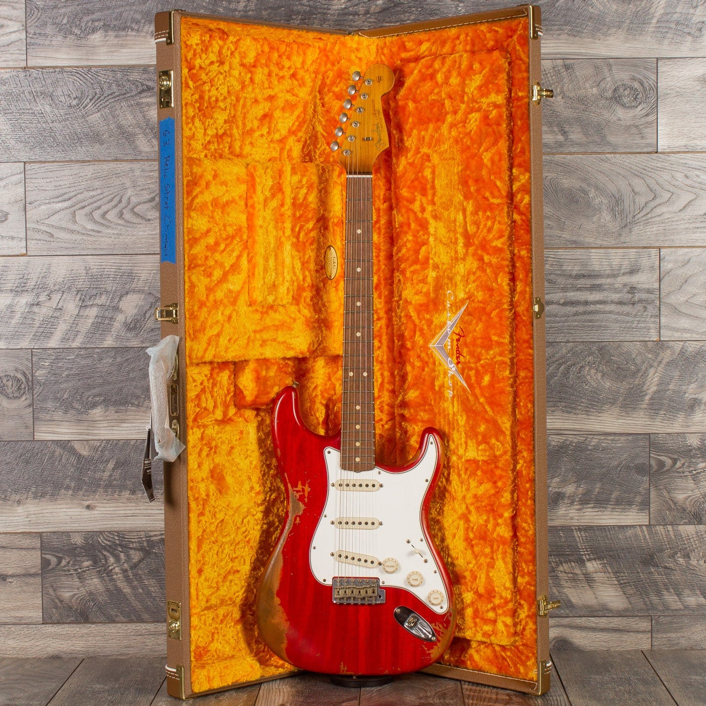 2020 Fender Custom Shop   - 1963 Stratocaster Heavy Relic Crimson Transparent