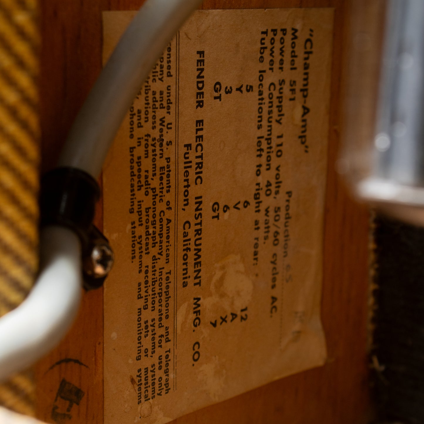 1960 Fender Champ (5F1) — All Original Tweed Combo