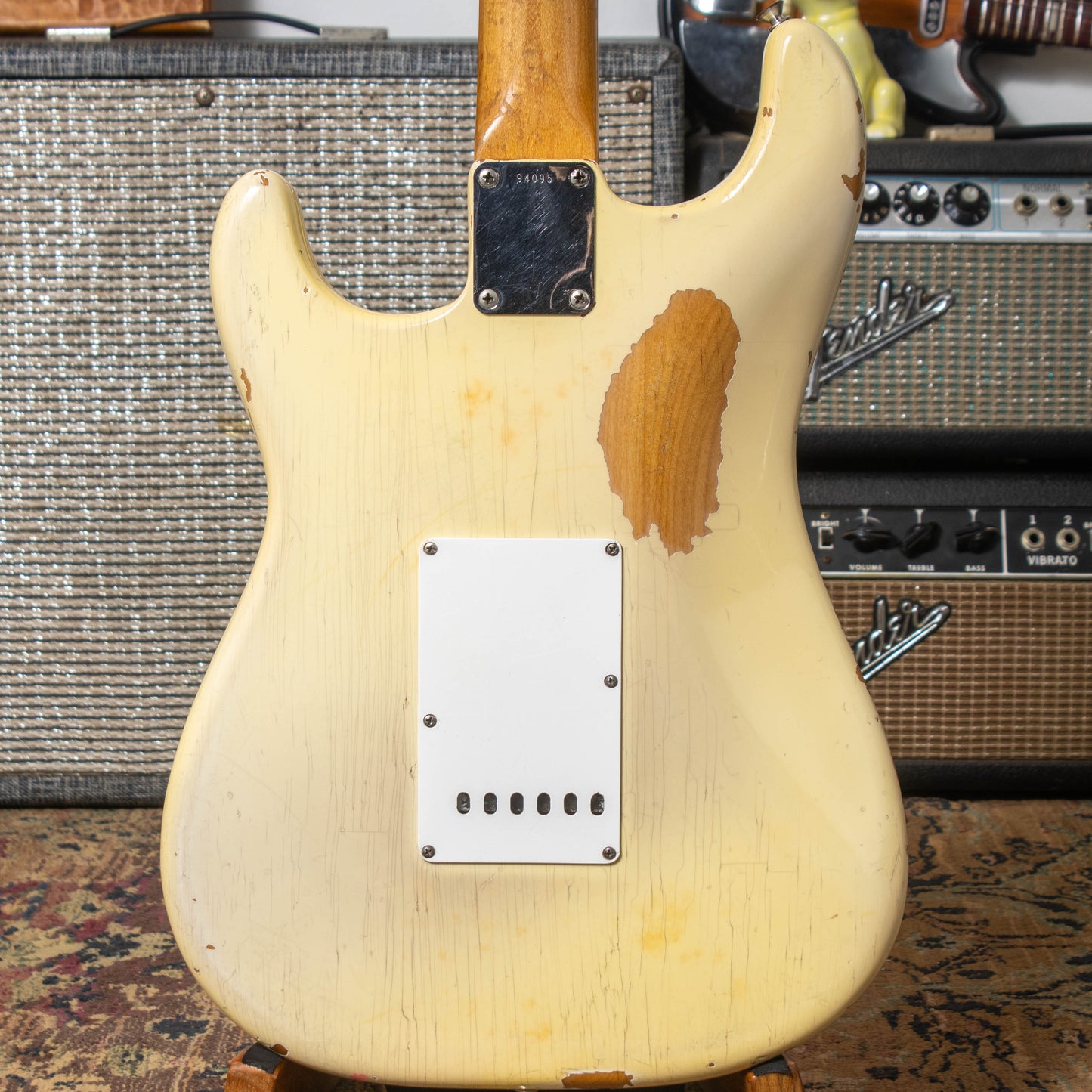 1963 Fender Stratocaster - '65 Factory Olympic White Refinish & Tortoise Pickguard