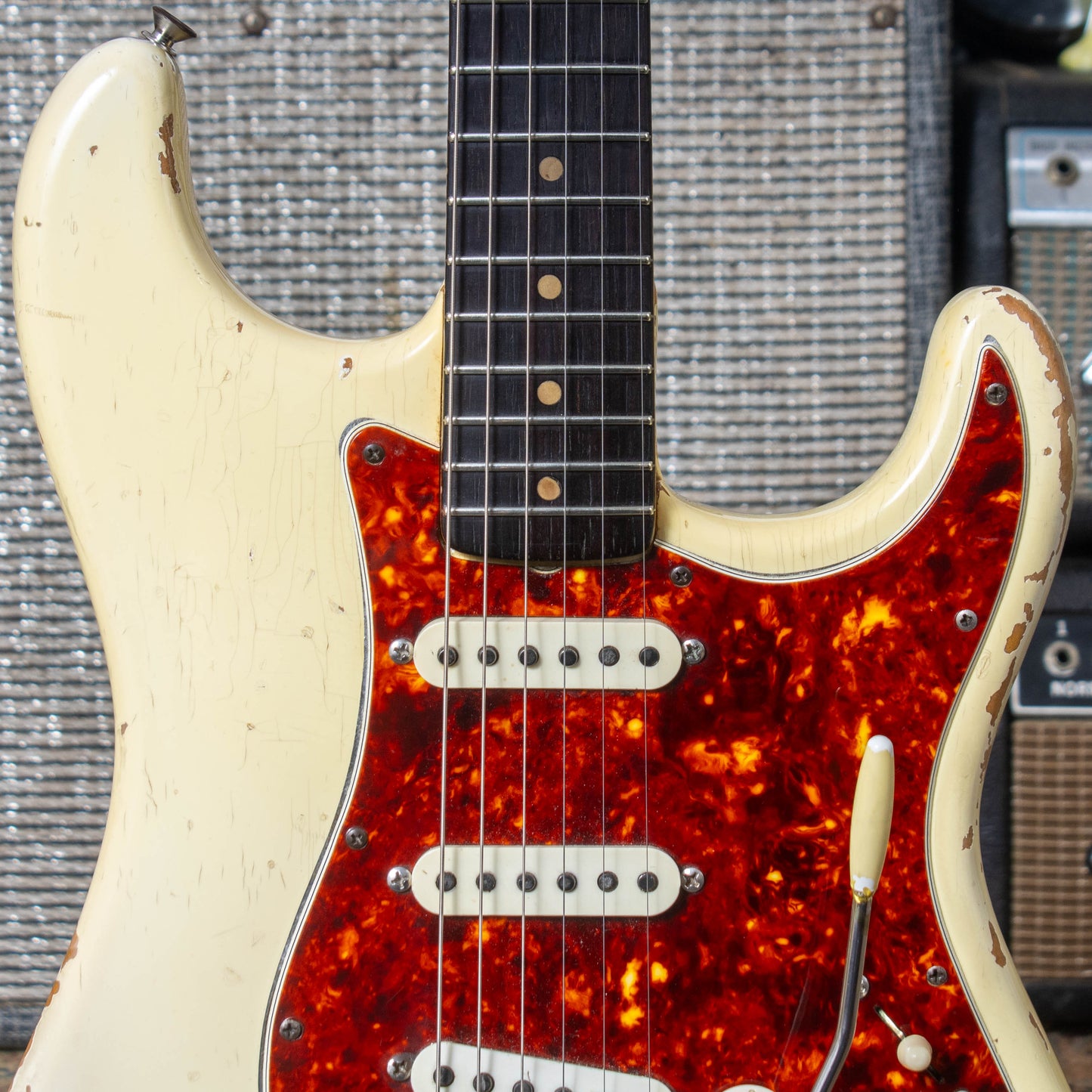 1963 Fender Stratocaster - '65 Factory Olympic White Refinish & Tortoise Pickguard