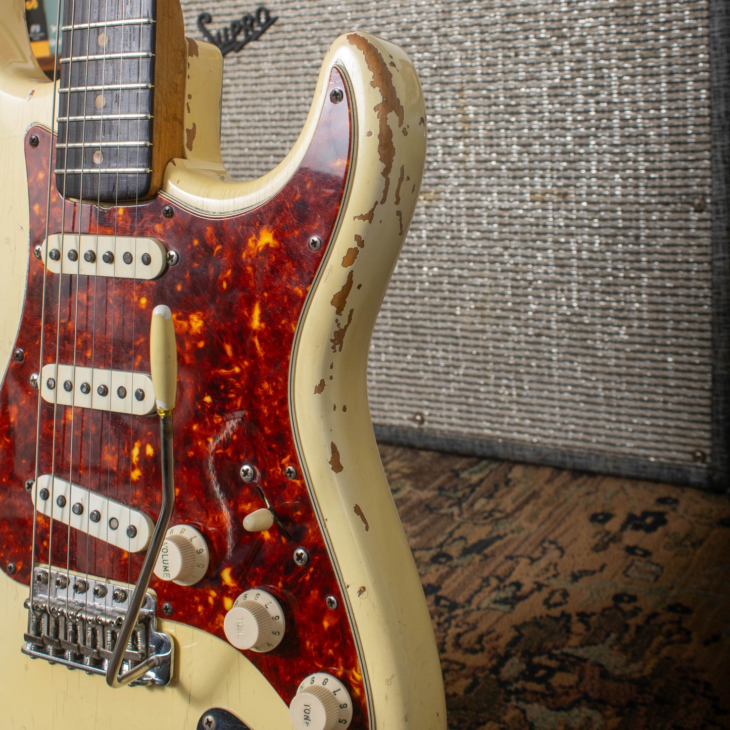 1963 Fender Stratocaster - '65 Factory Olympic White Refinish & Tortoise Pickguard