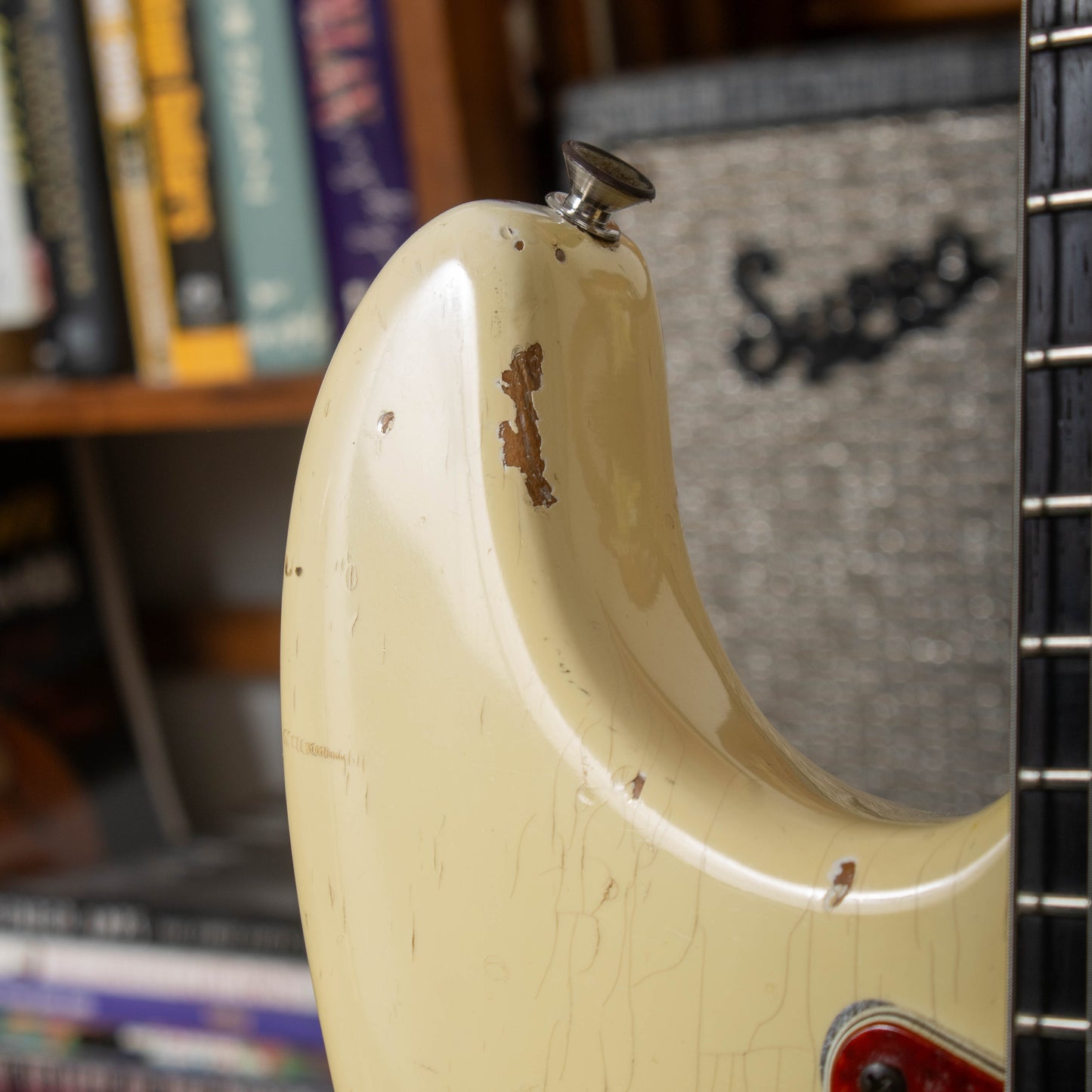 1963 Fender Stratocaster - '65 Factory Olympic White Refinish & Tortoise Pickguard