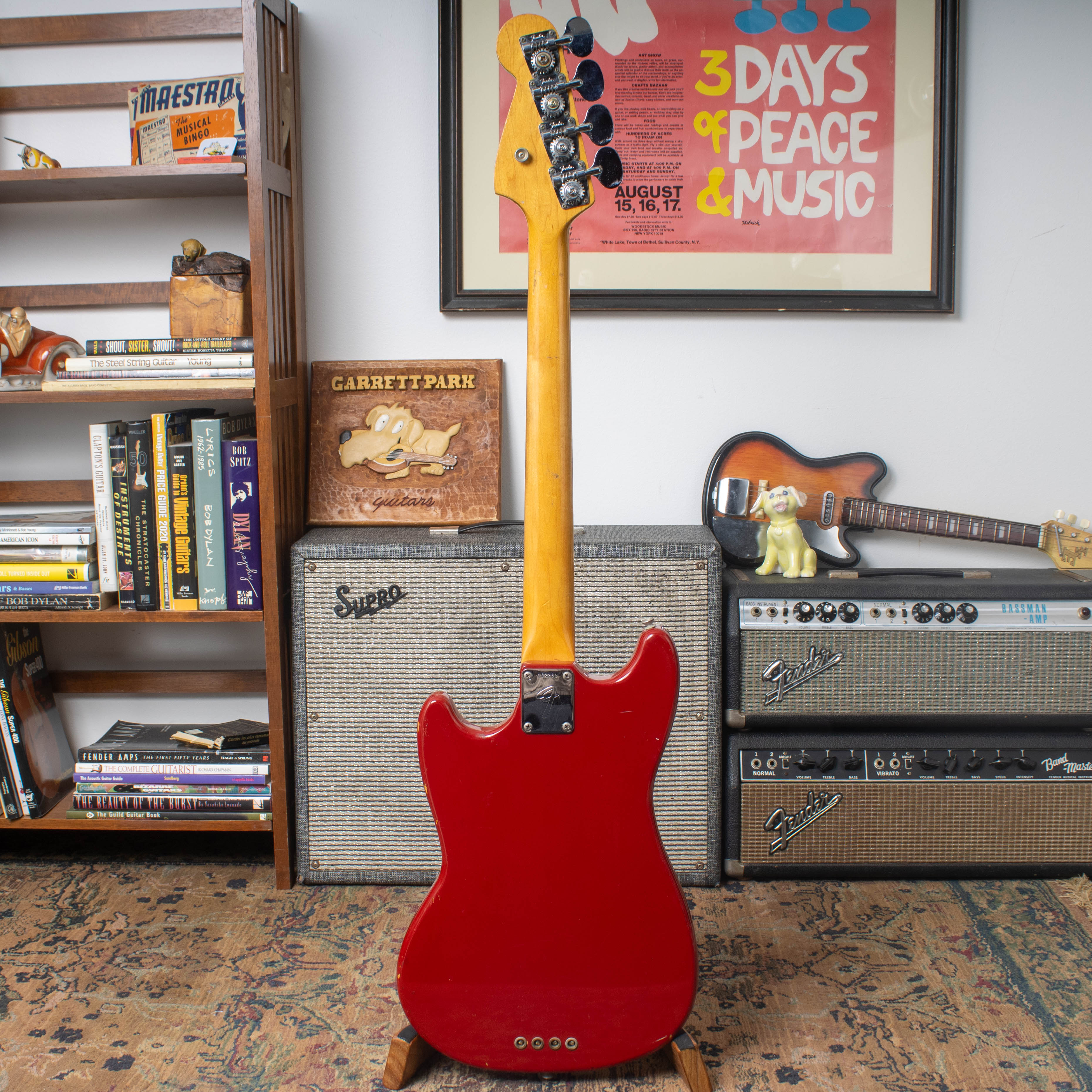 1966 Fender Mustang Bass - Dakota Red – Garrett Park Guitars
