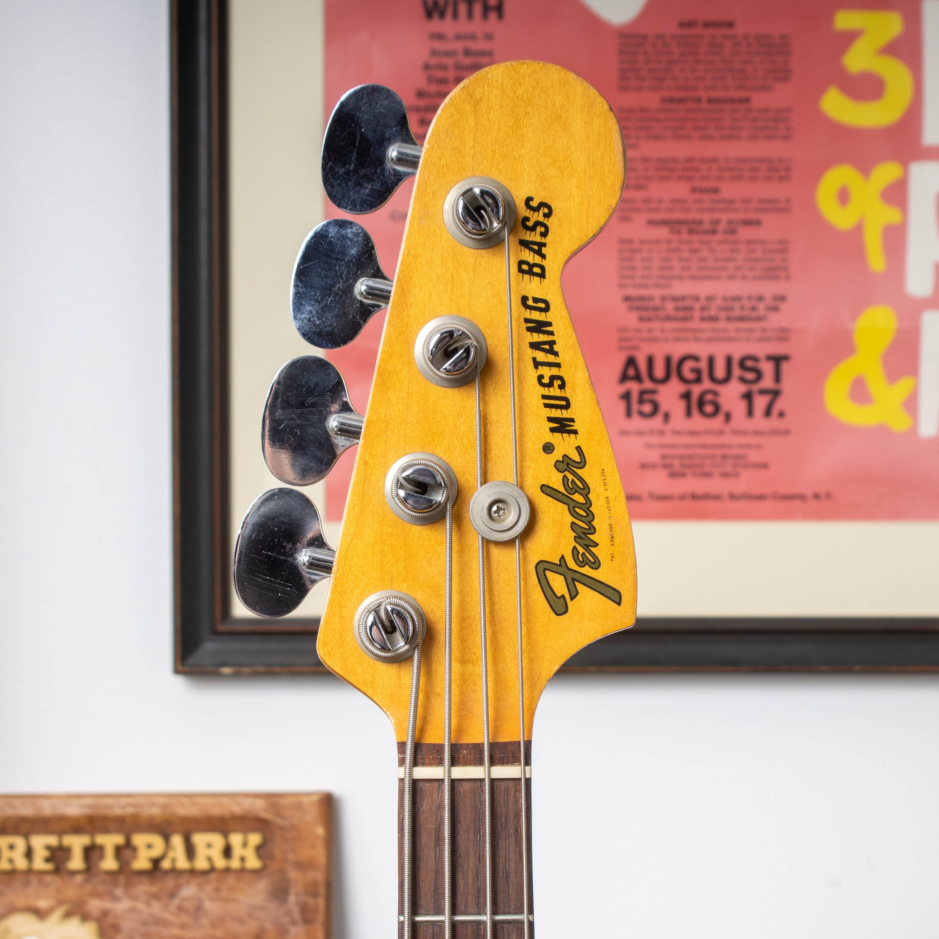 1966 Fender Mustang Bass - Dakota Red – Garrett Park Guitars