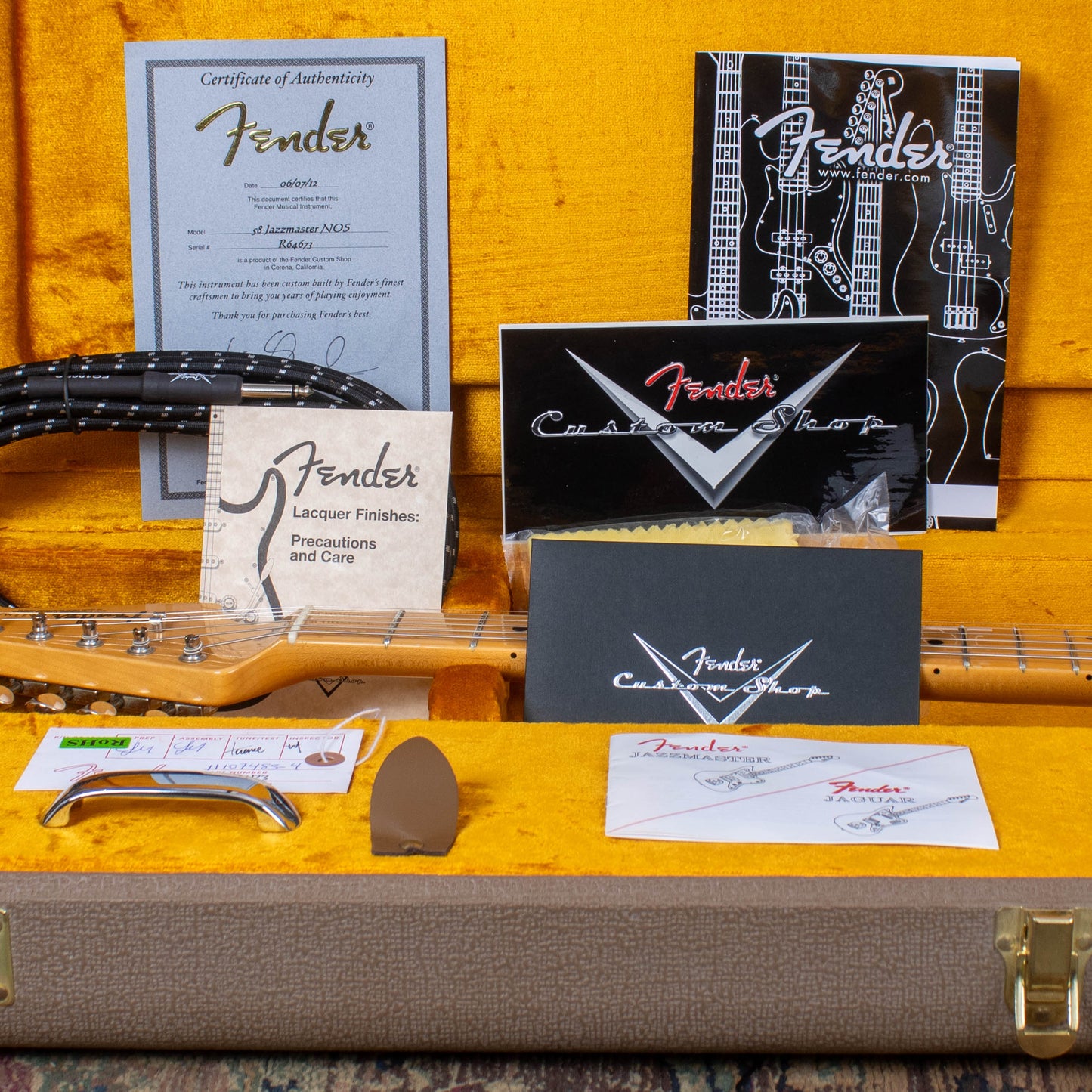 2012 Fender Custom Shop '58 Jazzmaster NOS - Black, Anodized Guard, Maple Fingerboard