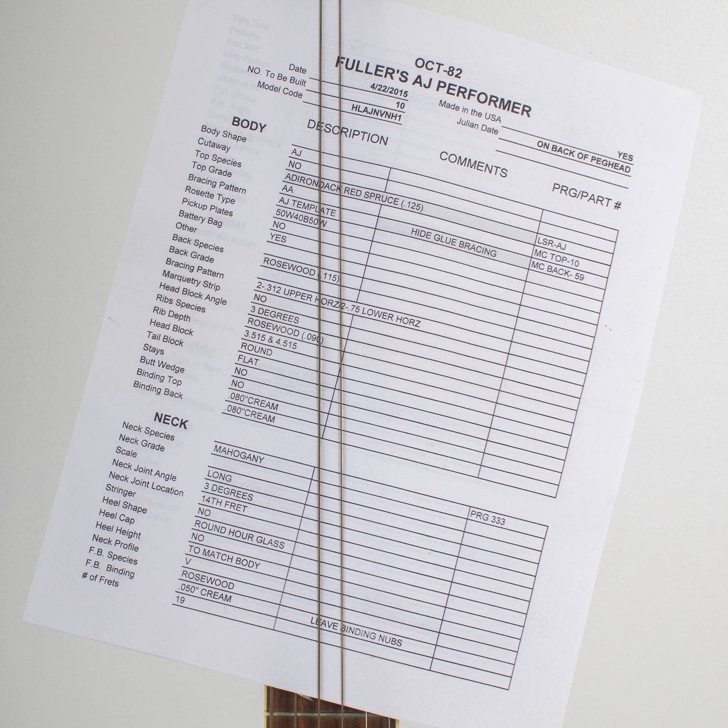 2015 Gibson Custom Shop Fuller's Advanced Jumbo Performer