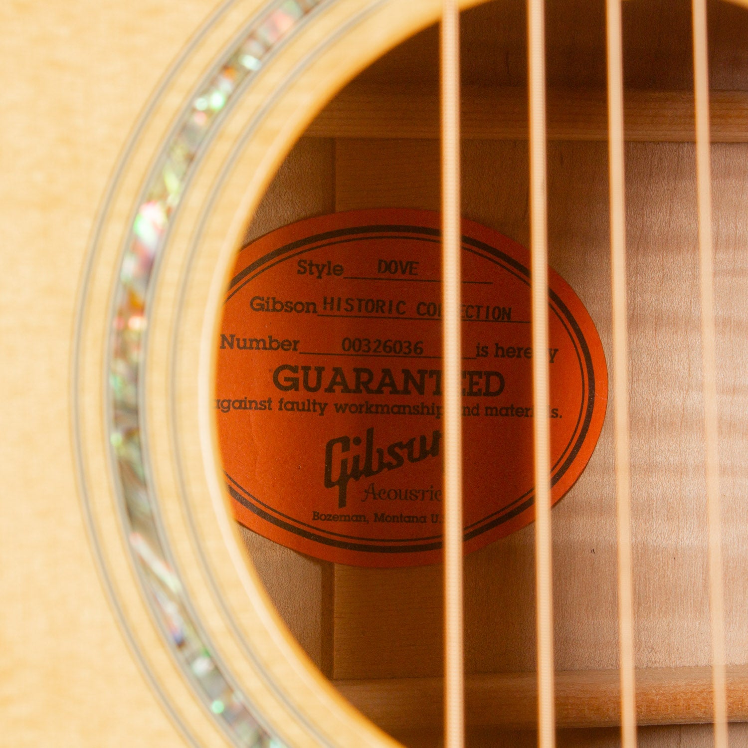 2006 Gibson Custom Shop Doves In Flight-Masterbuilt in Bozeman MT