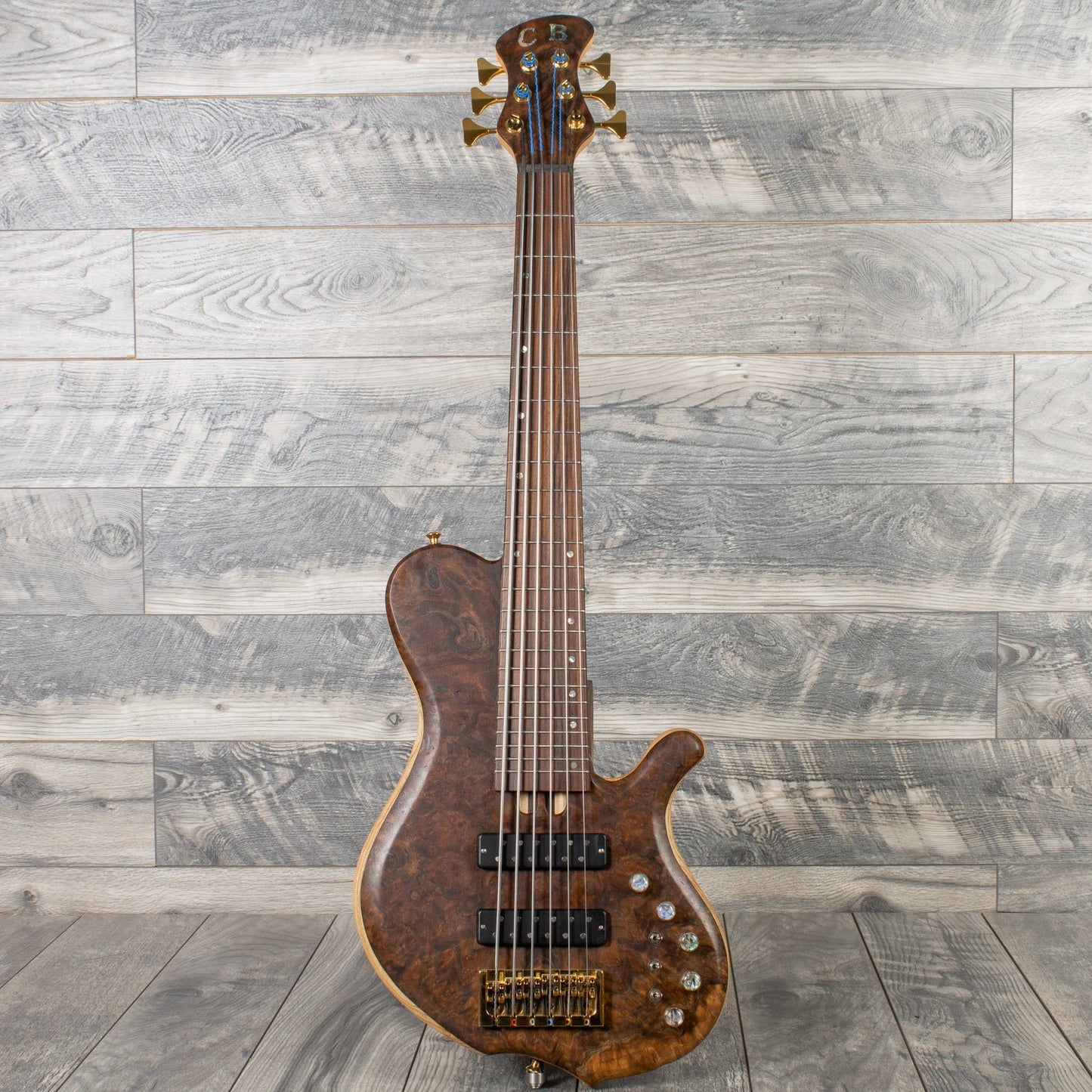 2022 Cliff Bordwell SCB Bass 6 String - Black Walnut Burl