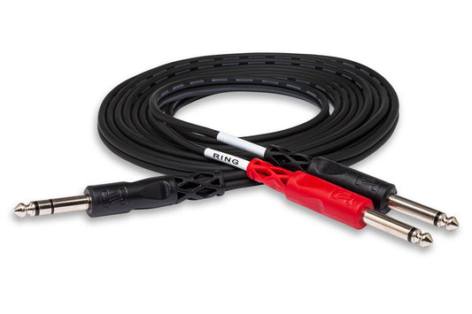 Hosa Insert Cable 1/4 in TRS to Dual 1/4 in TS - 9.8ft/3m