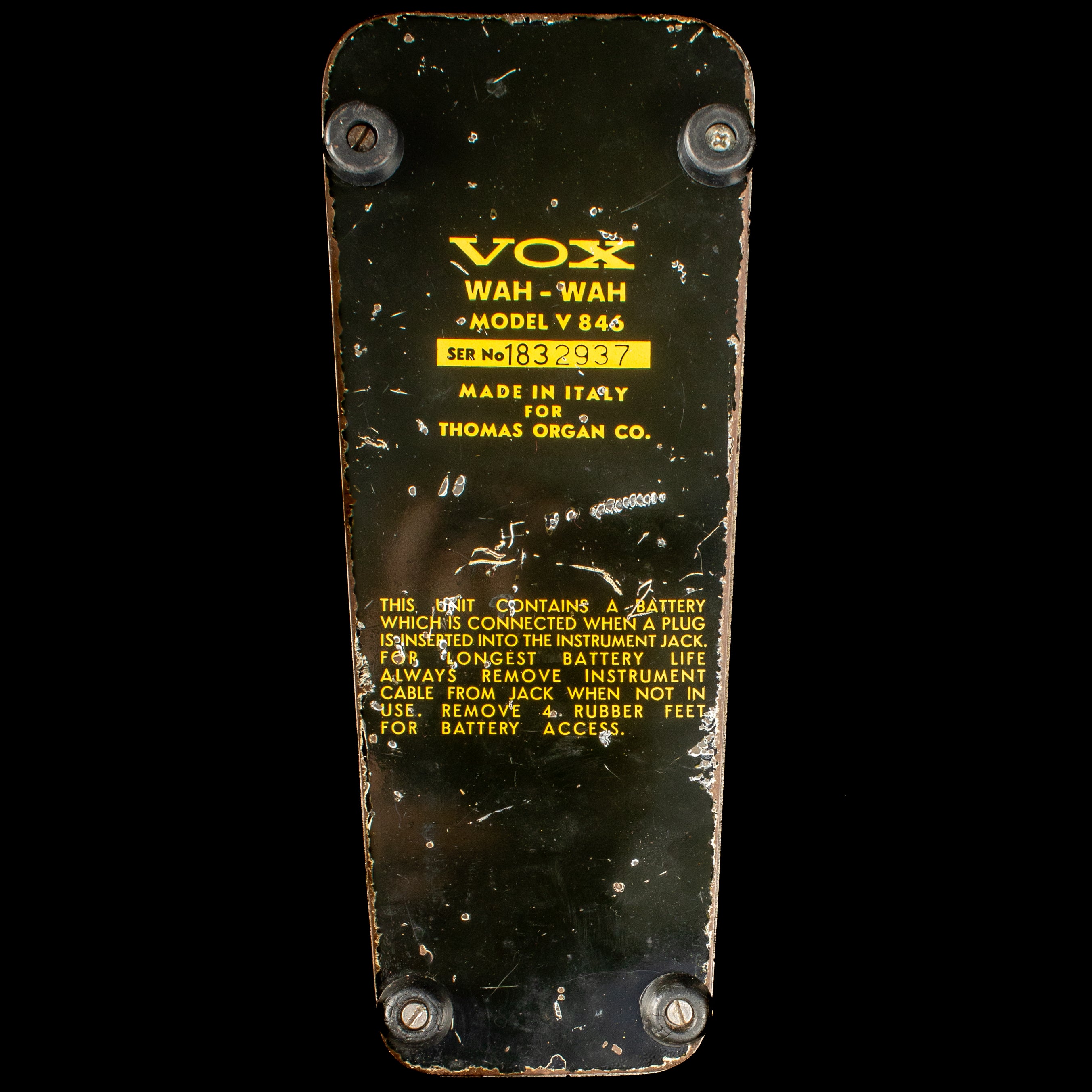 Vox V846 Wah-Wah w/ Original Bag – Garrett Park Guitars