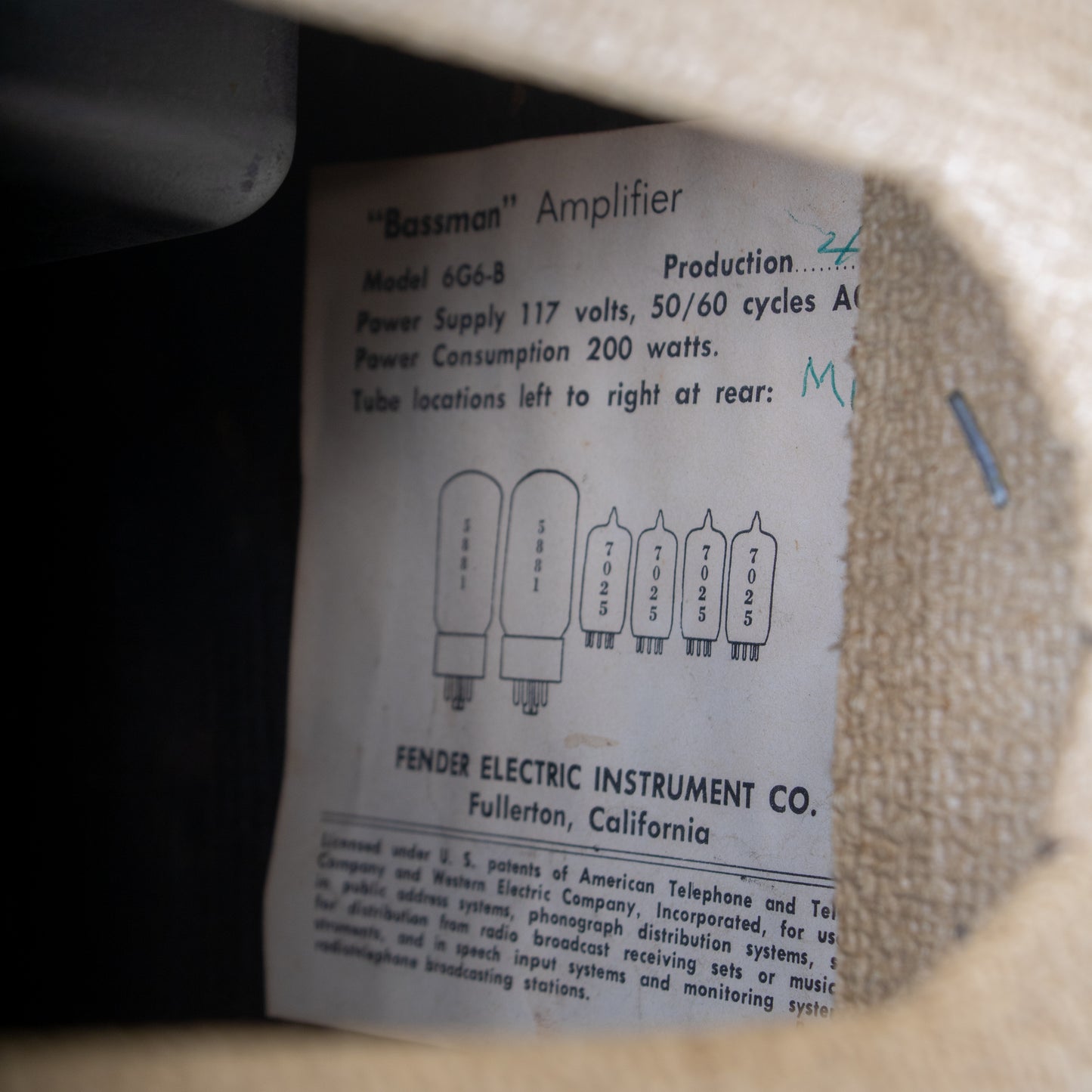 1963 Fender Bassman 6G6-B Piggyback