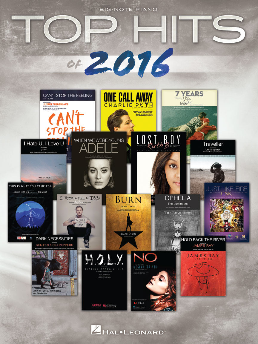 Hal Leonard Top Hits Of 2016