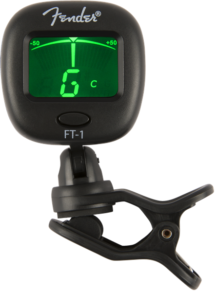 Fender FT-1 Pro Clip-On Guitar, Bass, Ukulele, Violin, and Chromatic Tight Tuner with Battery