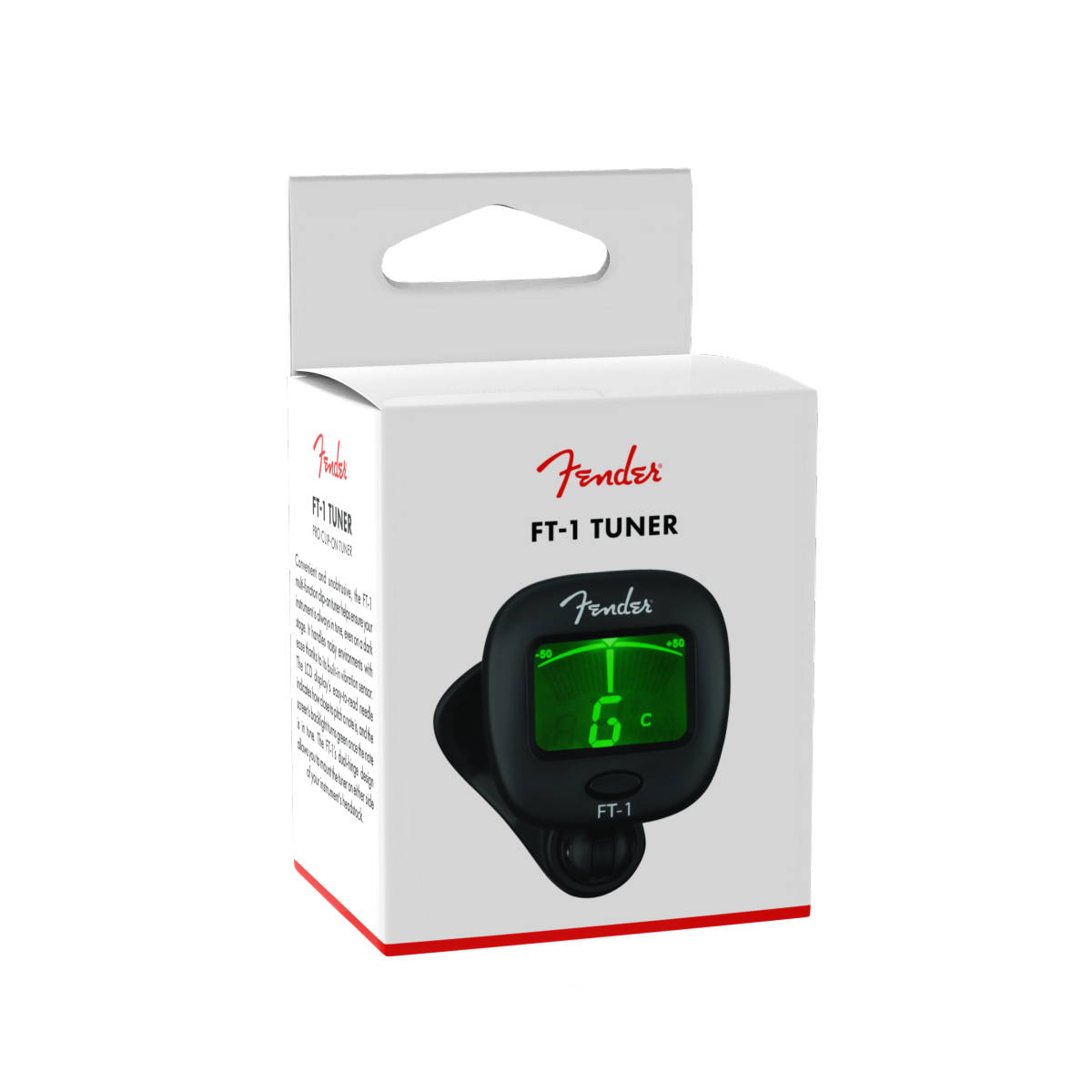 Fender FT-1 Pro Clip-On Guitar, Bass, Ukulele, Violin, and Chromatic Tight Tuner with Battery