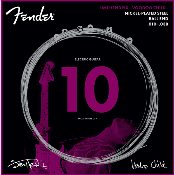 Fender Hendrix Voodoo Child Ball End Nickel Plated Steel Strings - 10-38
