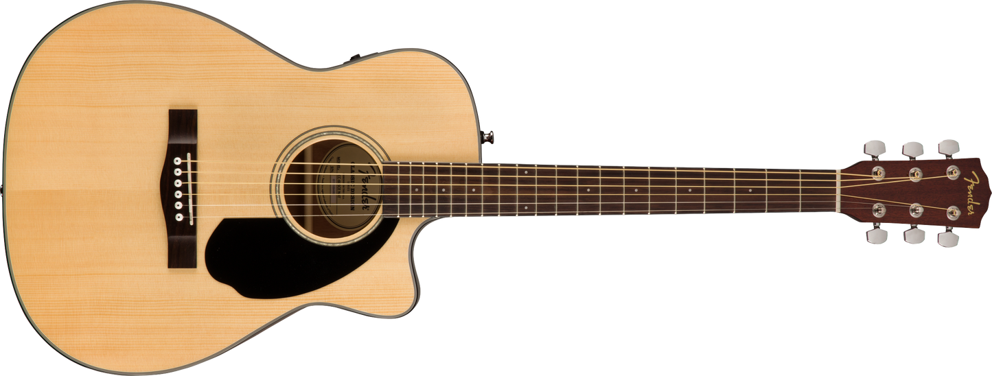 Fender CC-60SCE Concert Acoustic Guitar, Walnut Fingerboard, Natural