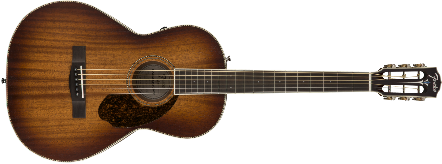 Fender PM-2E LTD All-Mahogany Parlor Guitar w/ Deluxe Hardshell Case