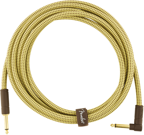 Fender Deluxe Series 10' Straight/Angle Instrument Cable - Tweed