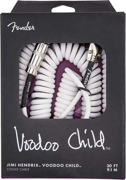 Fender Jimi Hendrix Voodoo Child 30 Foot Instrument Cable - White