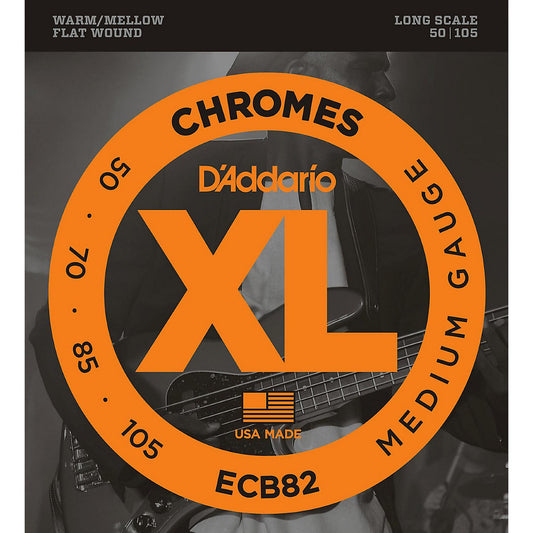D'Addario Chromes ECB82 Flat Wound Bass Strings