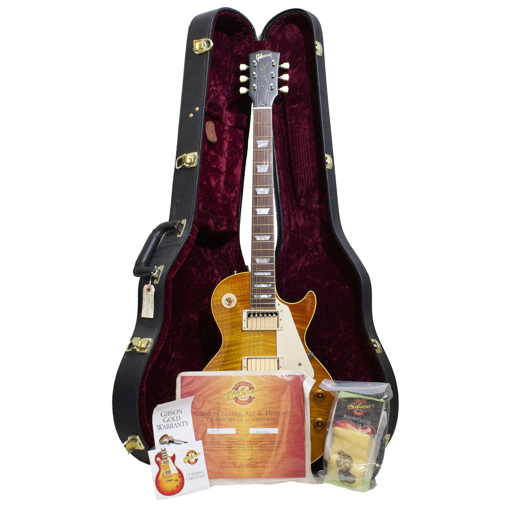 2001 Gibson '58 Reissue Les Paul, LPR8, Dark Butterscotch - Garrett Park Guitars
 - 10