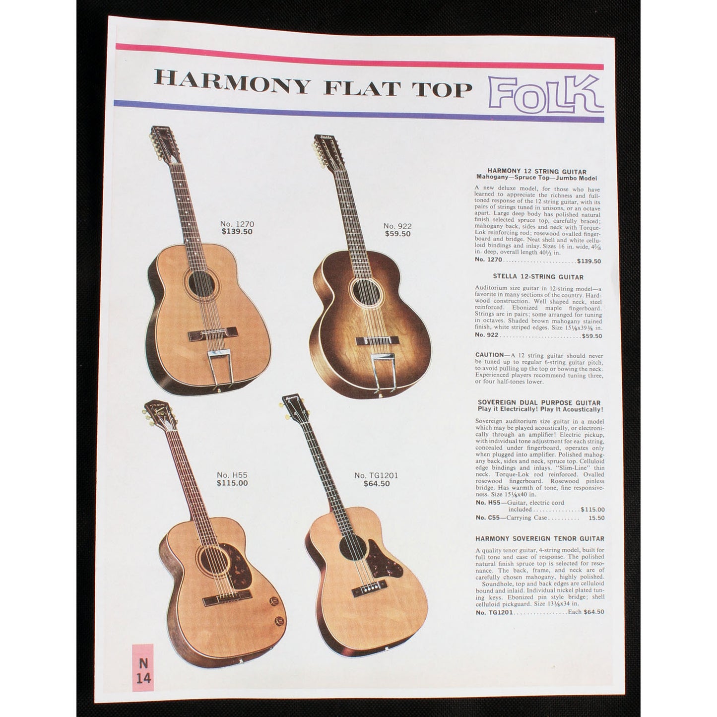 1964 Harmony 1270 Sovereign 12 String - Garrett Park Guitars
 - 10
