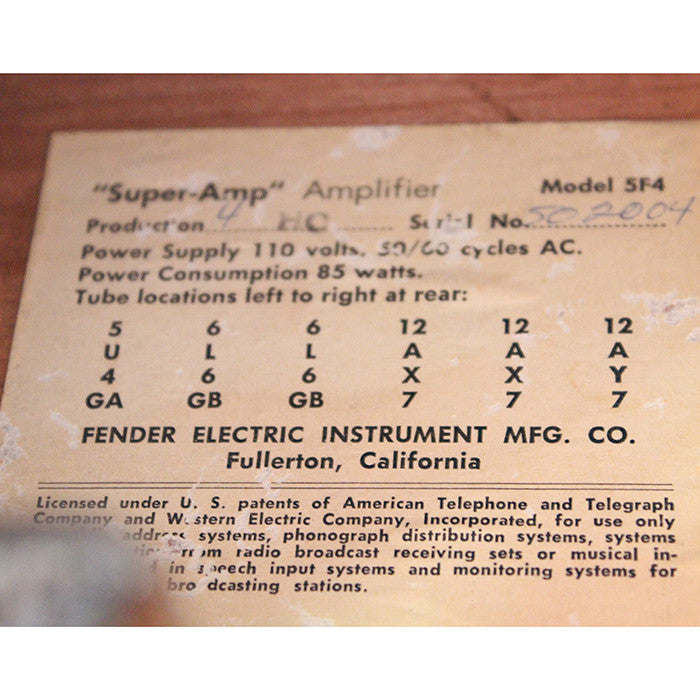 1958 Fender Super Amplifier - Garrett Park Guitars
 - 8