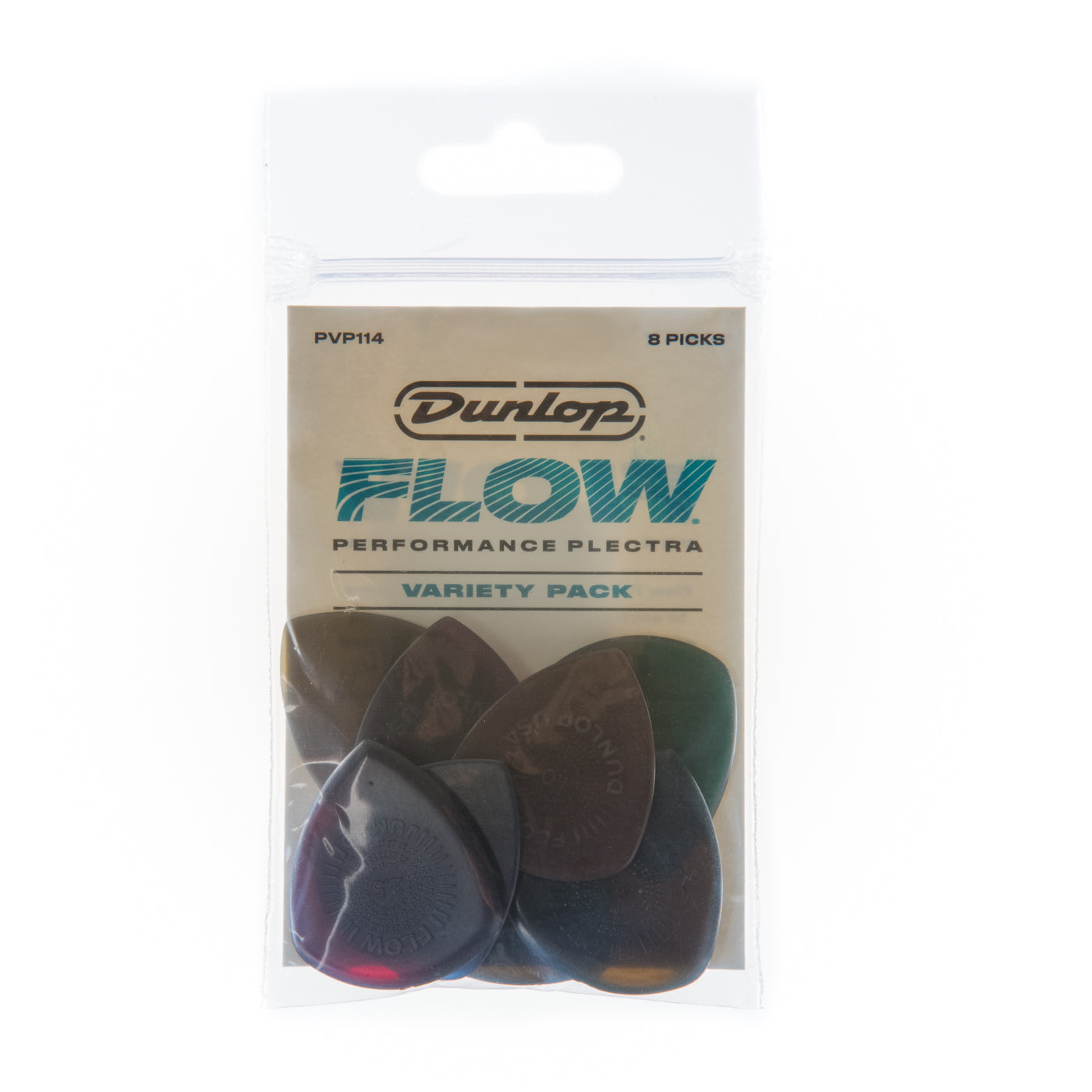 Dunlop Flow Picks Variety Pack - Pack of 8 "FLOW" Dunlop Picks