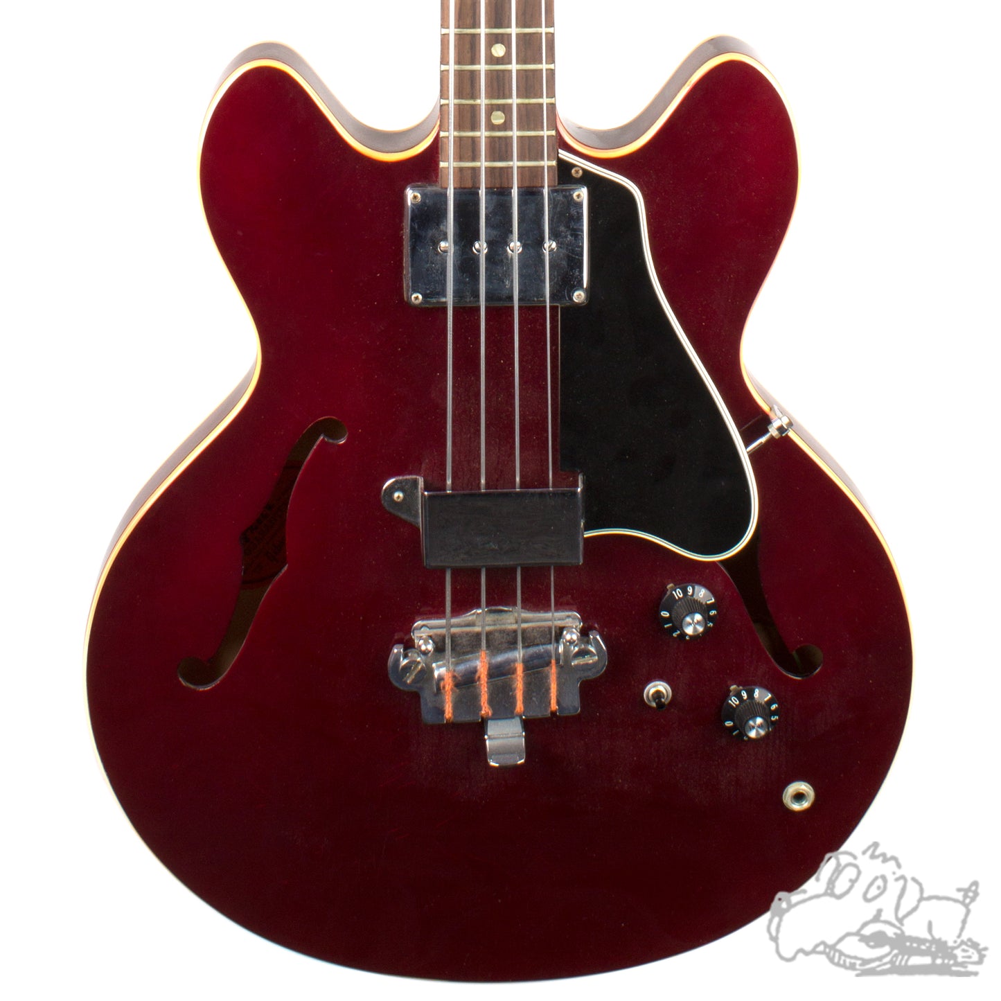 1966 Sparkling Burgundy Gibson EB-2 Electric Bass Guitar