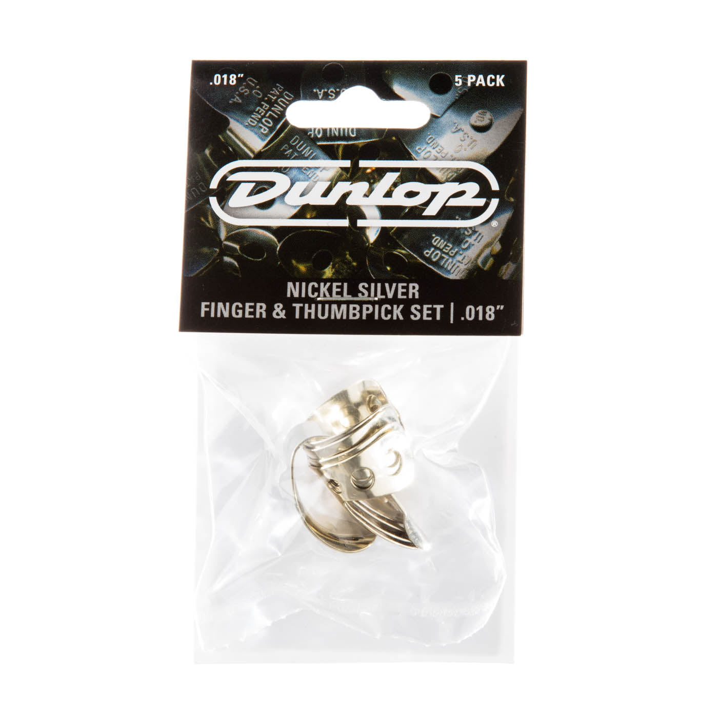 Dunlop Nickel Silver Finger and Thumbpicks - 5-pack
