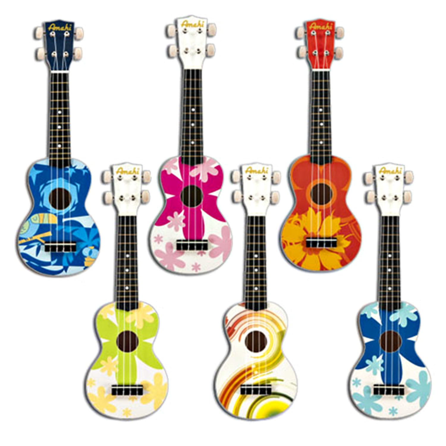Amahi Colorful Soprano Ukuleles - Garrett Park Guitars
 - 1
