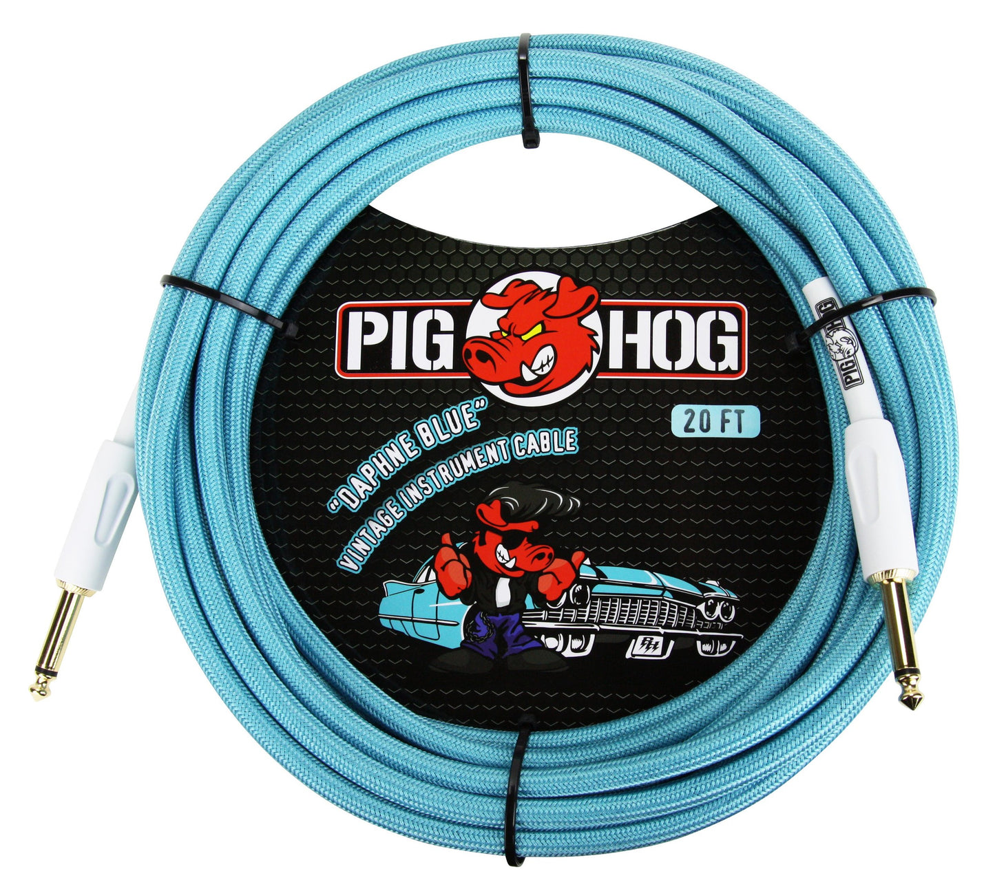 Pig Hog Daphne Blue Instrument Cables