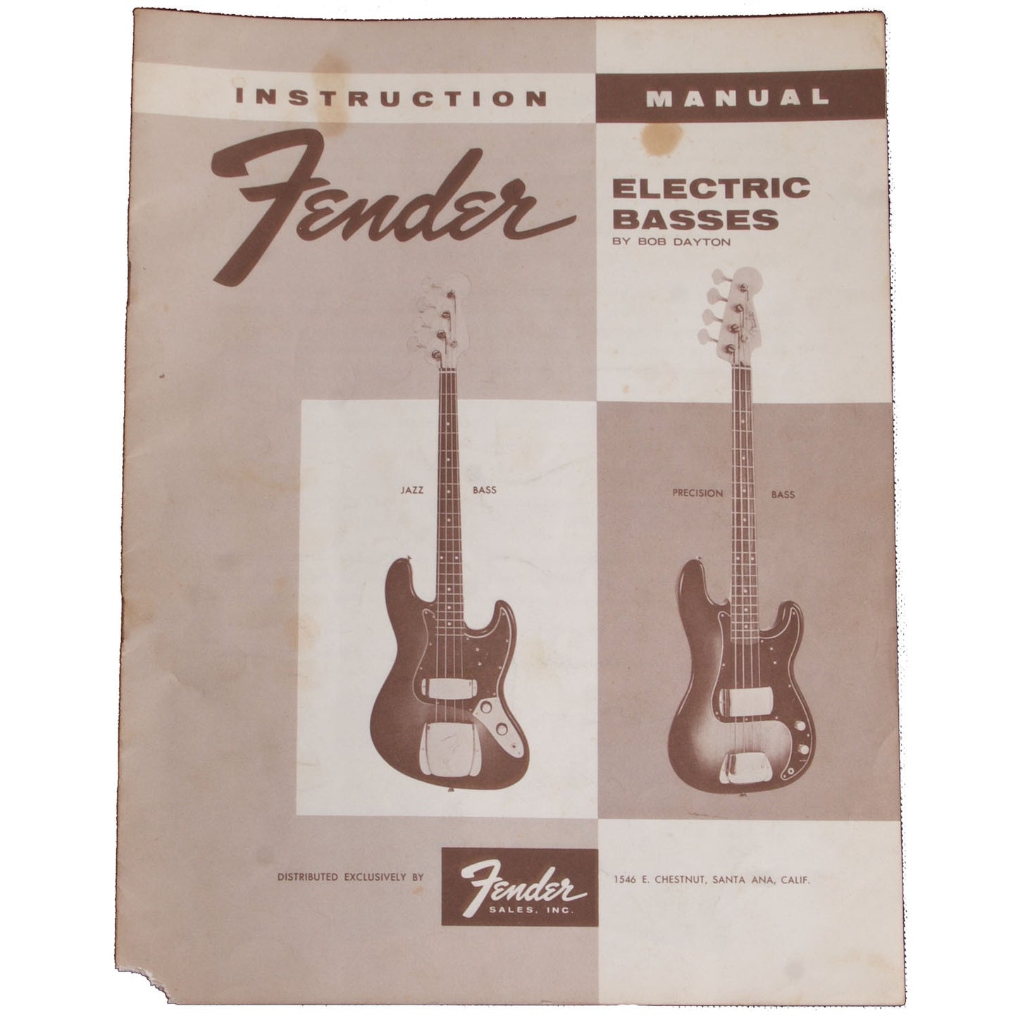 1960 Vintage Fender Bass Catalog - Garrett Park Guitars
